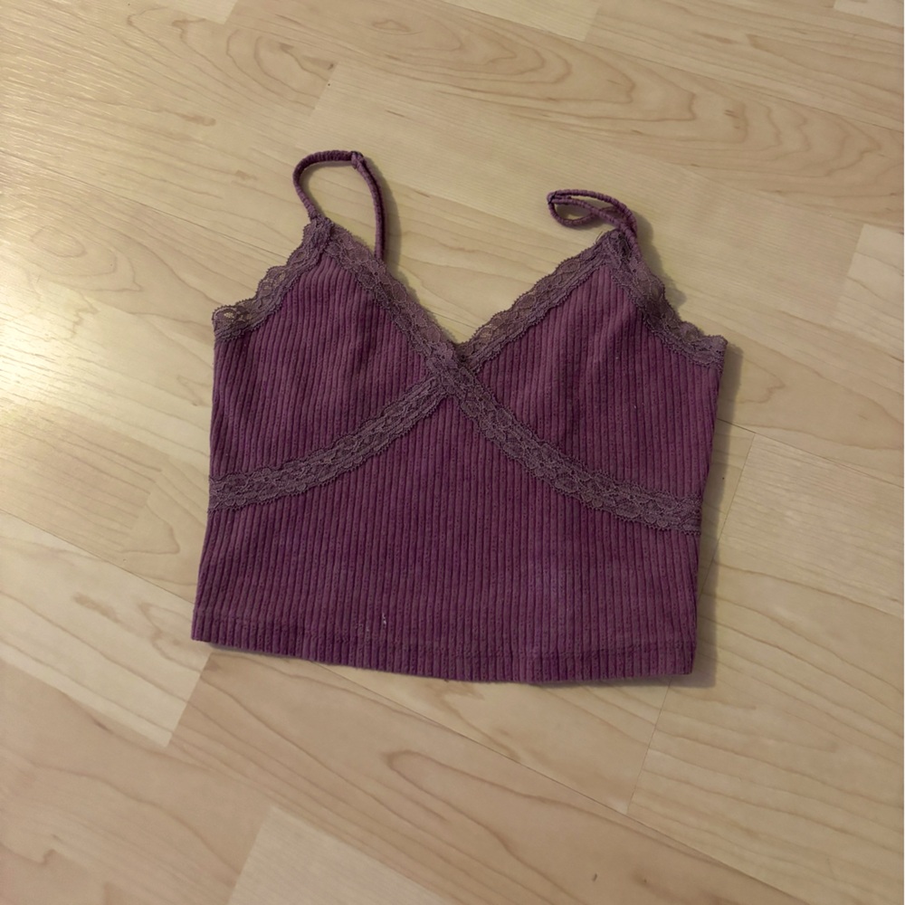 Aeropostale purplish pink  Ribbed Crop Camisole